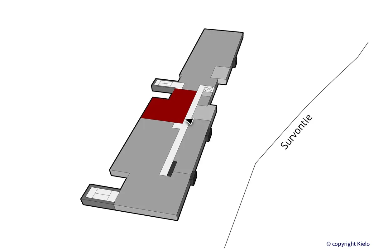 Jyväskylän Survontie 9 tilan 116 sijainti kerrospohjassa.
