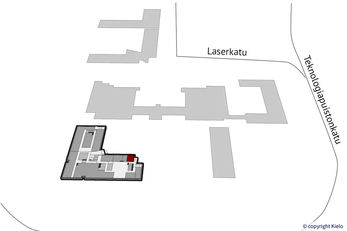 Lappeenrannan Laserkatu 6, Rakennus C. 1. kerroksen 26 m2 toimistotilan sijaintikuva.
