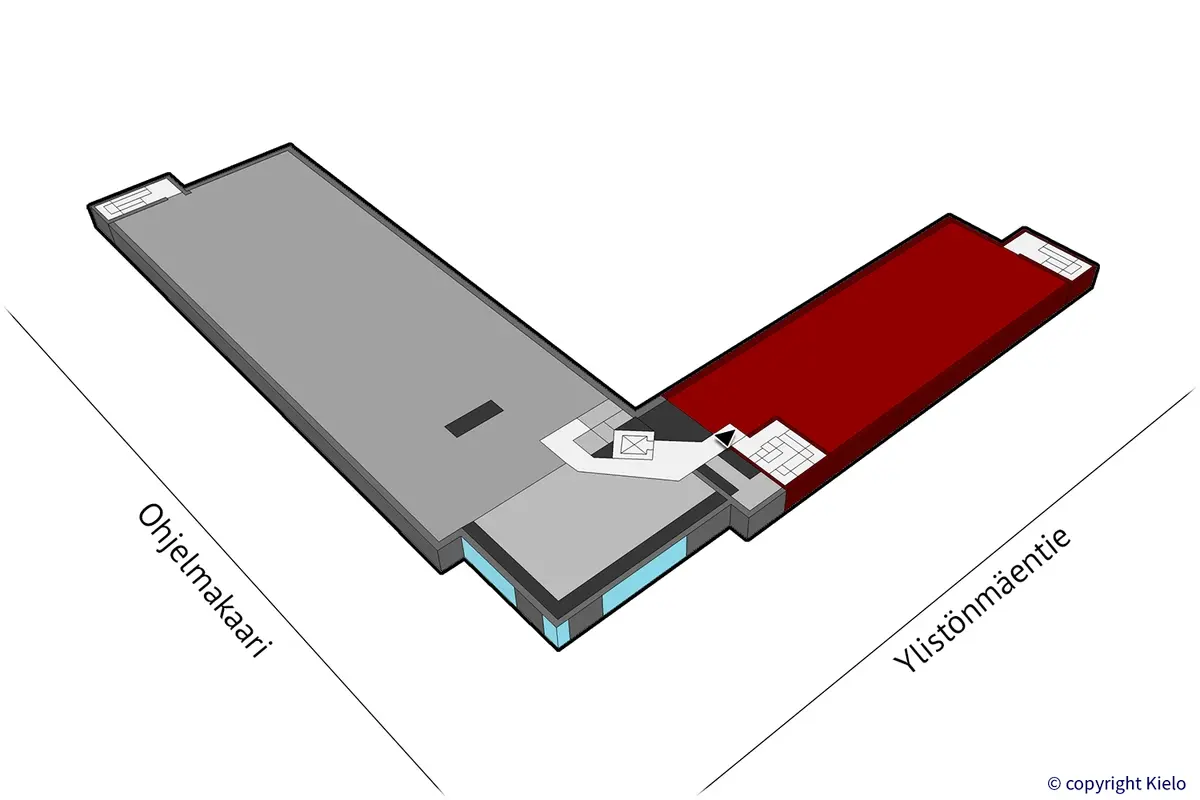 Jyväskylän Ylistönmäentie 26, 4. kerroksen 265m2 toimitilan sijaintikuva.
