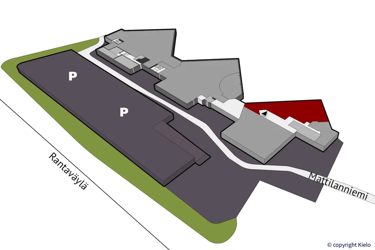 Mattilanniemi 8. Jyväskylä. 471 m2 toimitilan sijainti kerroksessa