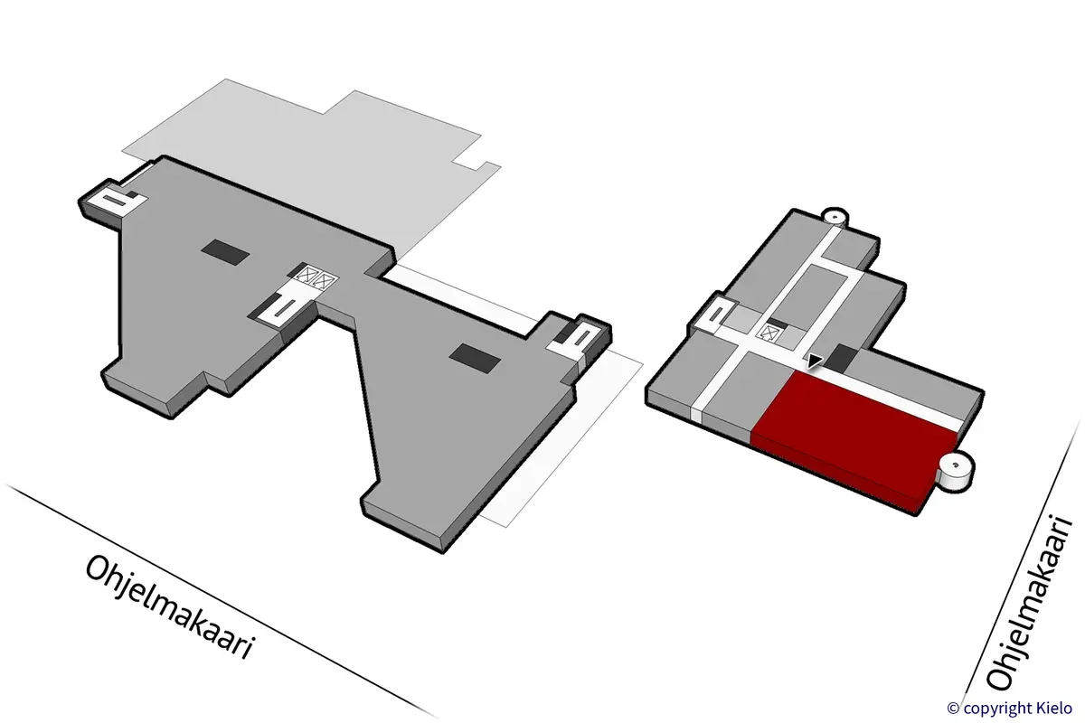 Ohjelmakaari 2, Jyväskylä. 2. kerroksen 228 m2 toimitilan sijaintikuva.