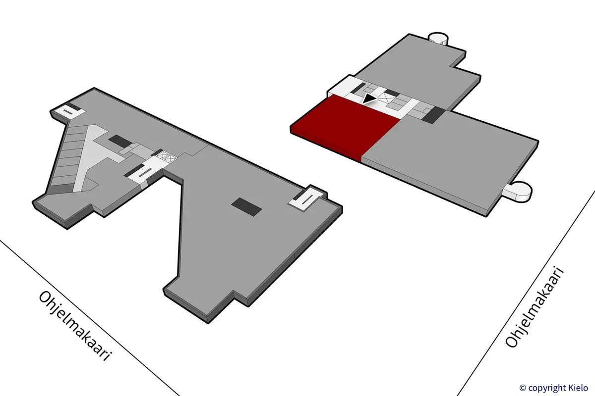 Ohjelmakaari 2, Jyväskylä. 2. kerroksen 144 m2 toimitilan sijaintikuva.