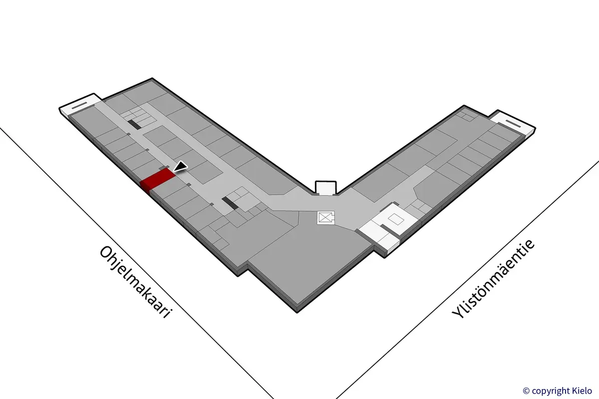 Jyväskylän Ylistönmäentie 26, 1. kerroksen 10m2 toimitilan sijaintikuva.