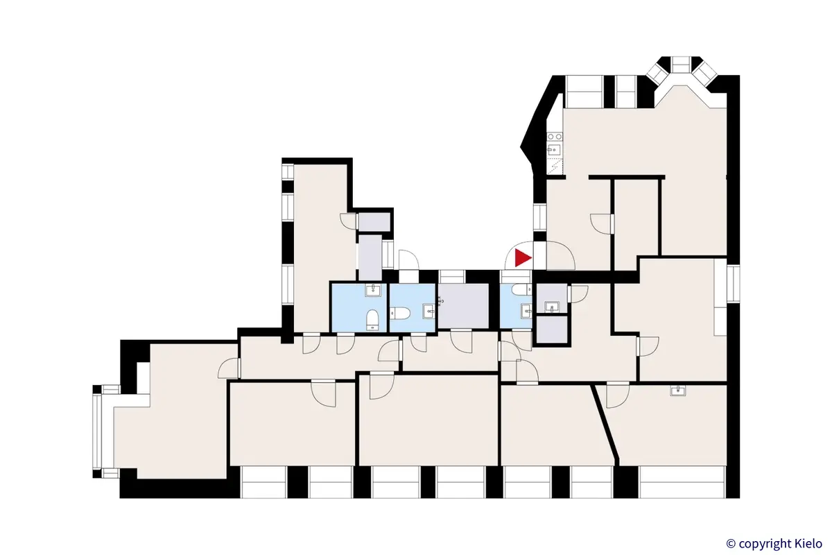 Eteläkauppatori 4, Pori. 4. kerroksen 194 m2 toimitilan sijaintikuva.