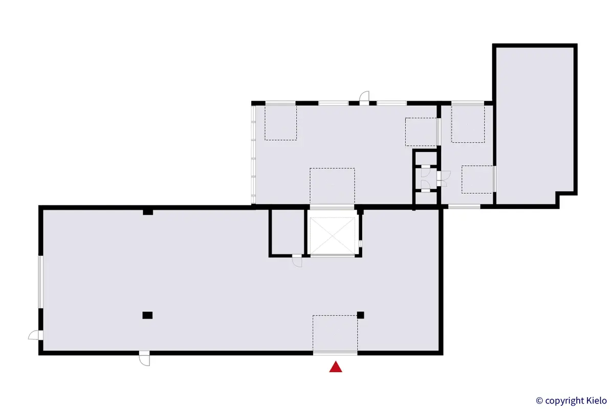 Oulun Nuottasaarentie 5, katutason 837,2 m2 varastotilan pohjakuva