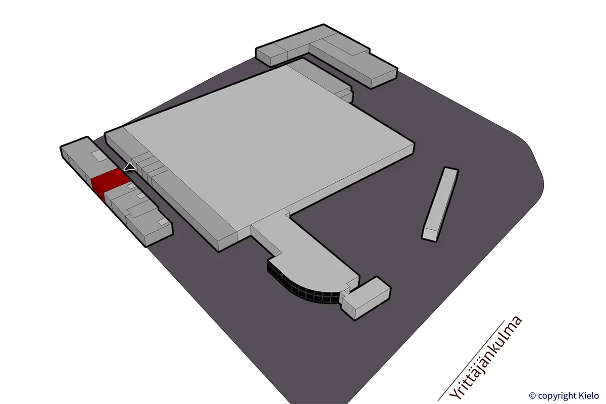 Tampereen Yrittäjänkulma 5 100 m2 varaston sijaintikuva.