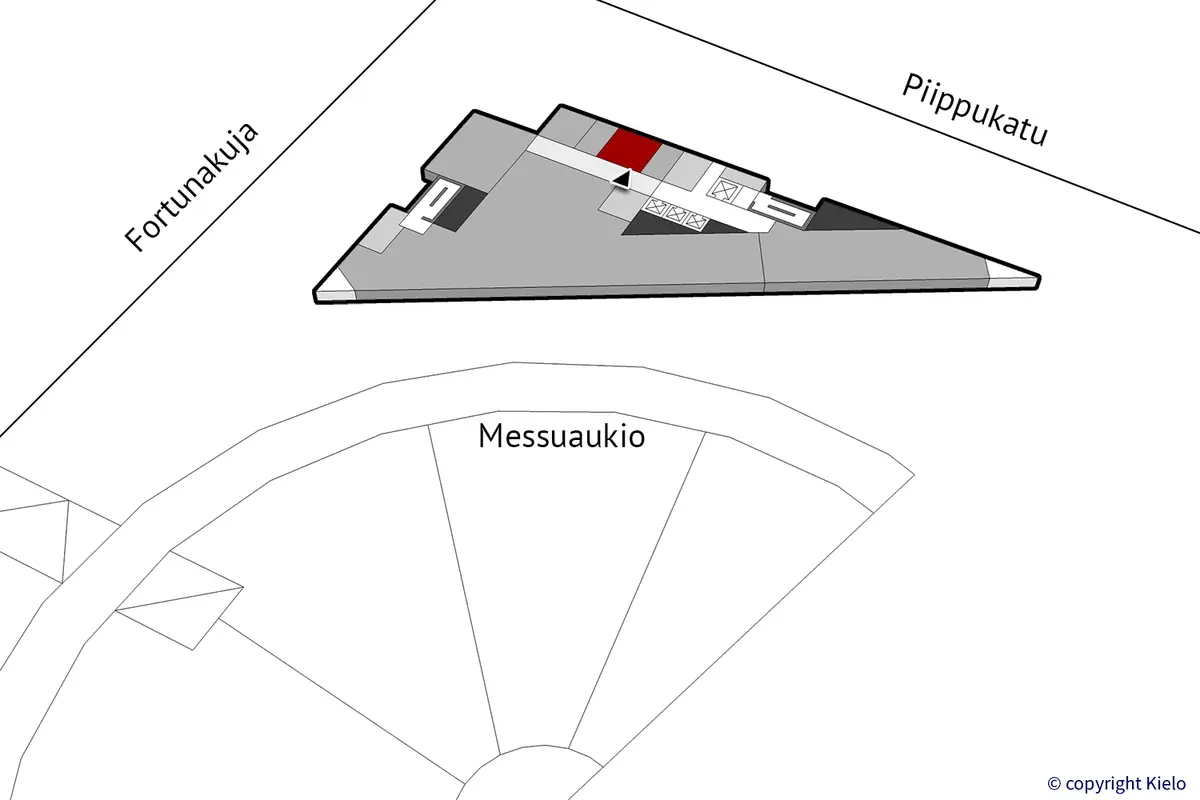 Innova 1 viidennen kerroksen 24 m2 toimitilan 512 sijaintikuva.