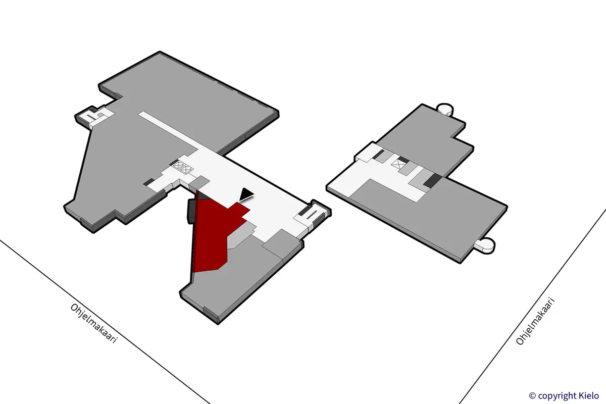 Jyväskylän Ohjelmakaari 10, 1. kerroksen 129 m2 toimitilan sijaintikuva.