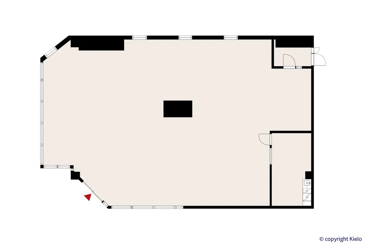 Tourukeskus 215 m2 liiketilan pohjakuva
