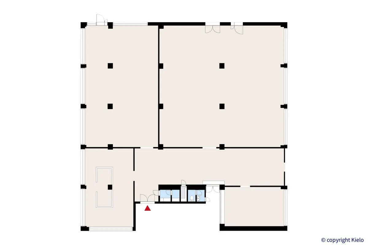 Saippua Center kolmannen kerroksen 507,6 m2 toimitilan pohjakuva
