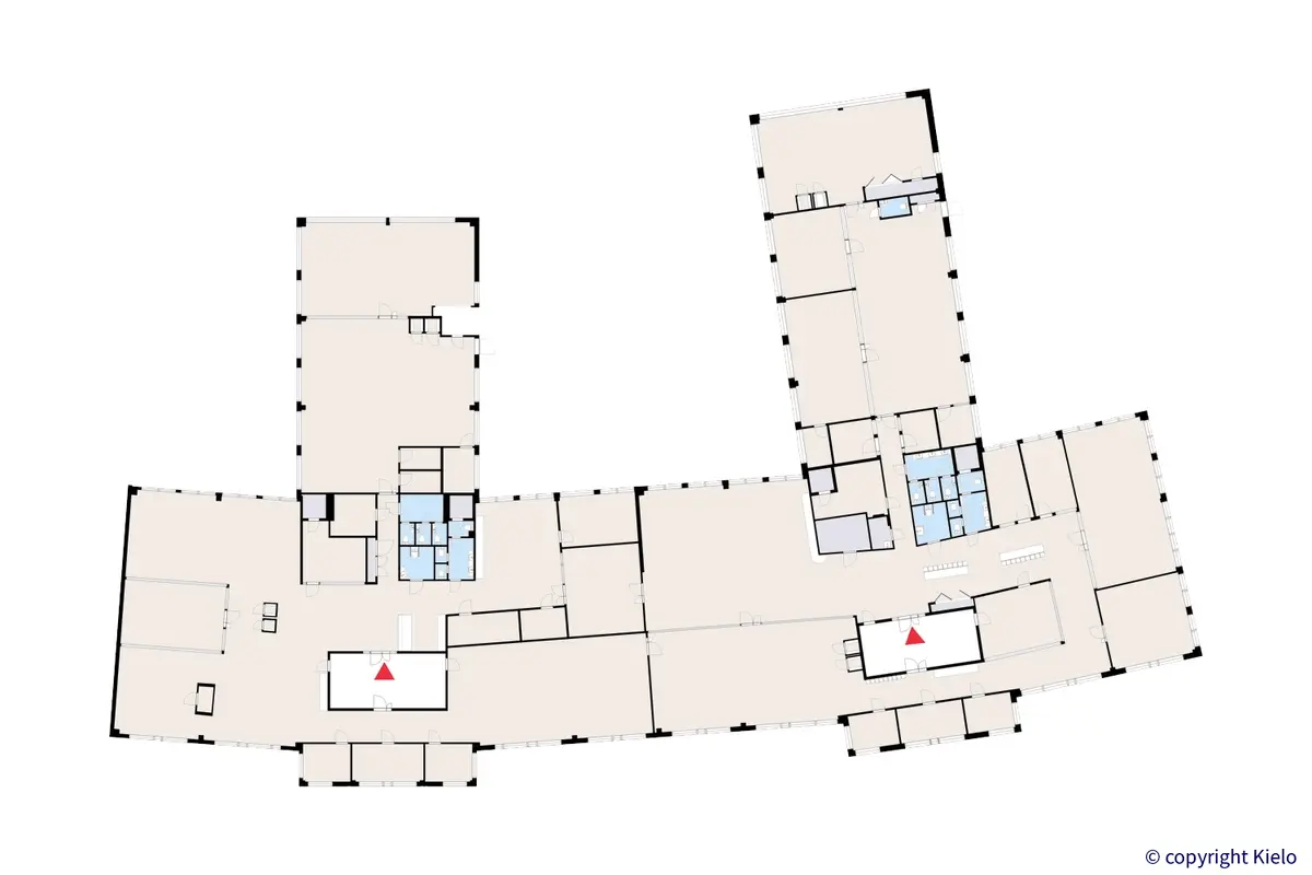 36Hatanpää koko 5. kerroksen 1823,5 m2 toimitilan pohjakuva