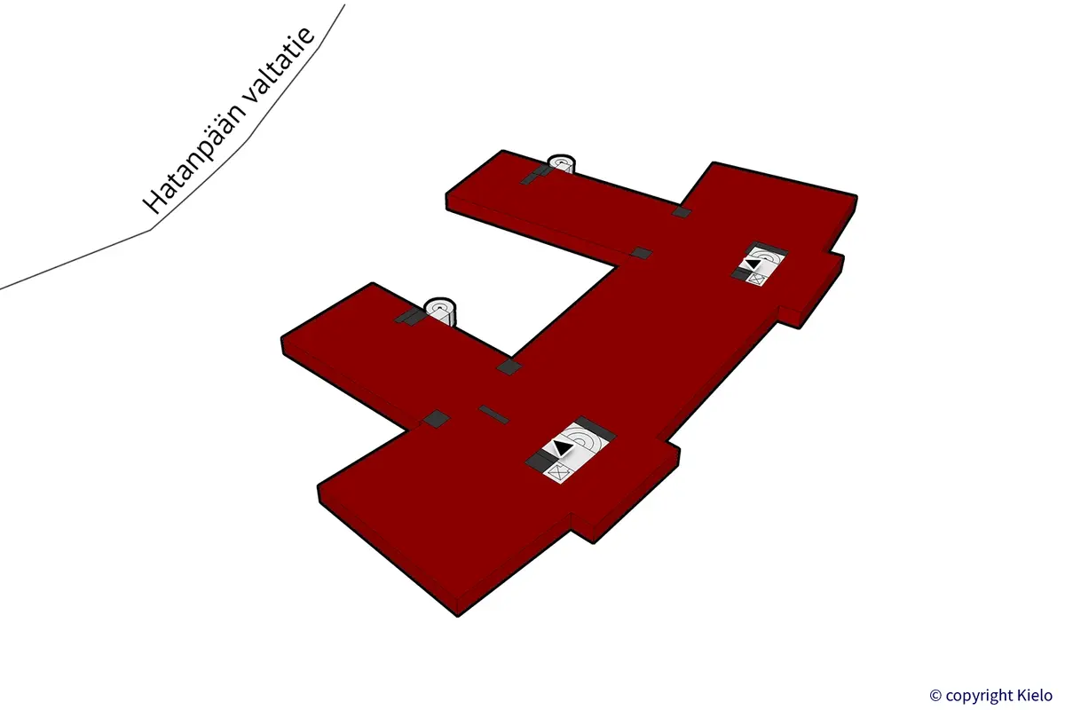 36Hatanpää koko 5. kerroksen 1823,5 m2 toimitilan sijaintikuva