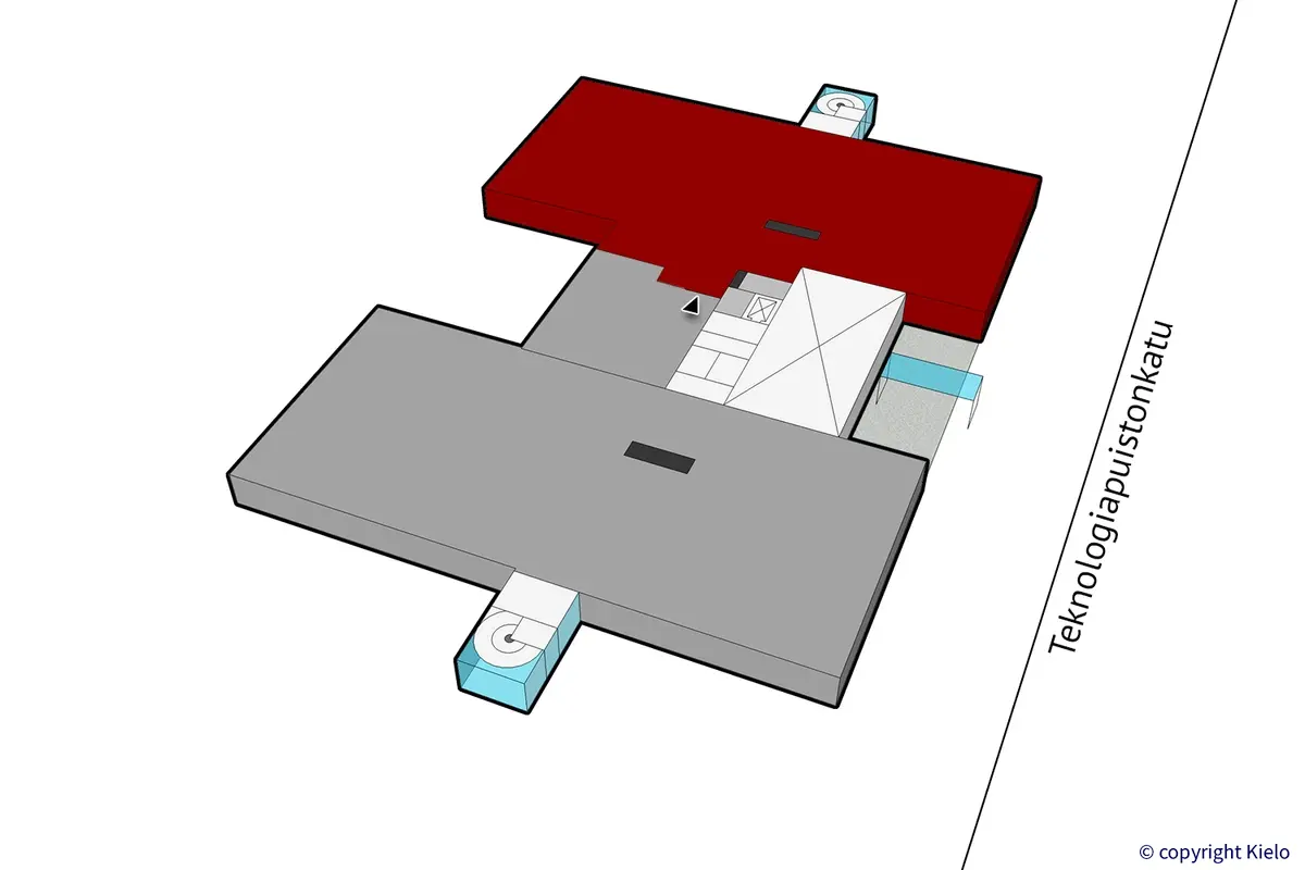 Teknologiapuistokatu 10, Lappeenranta. 2. kerroksen 392 m2 toimitilan sijaintikuva.