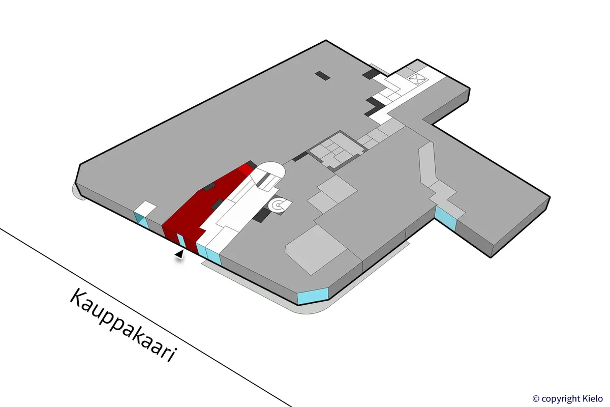 Kauppakaari katutason 50 m2 liiketilan sijaintikuva