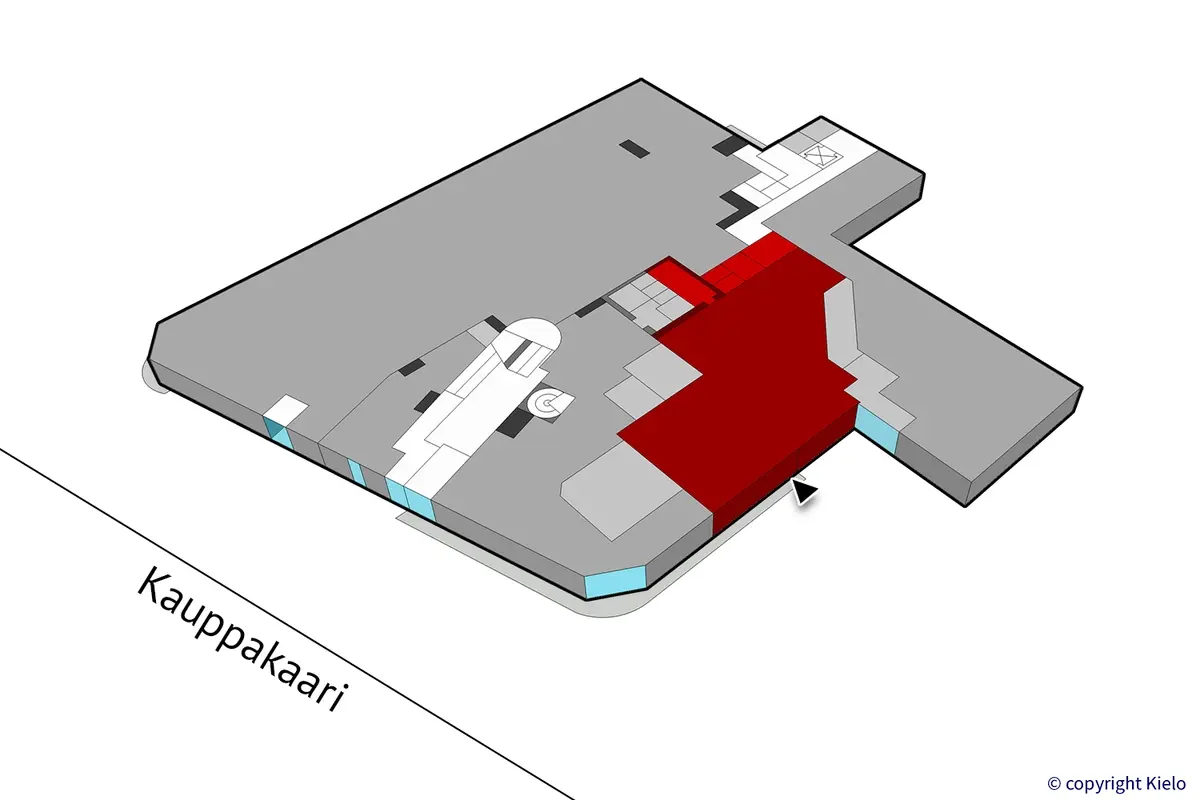 Kauppakaari katutason 227 m2 toimitilan sijaintikuva