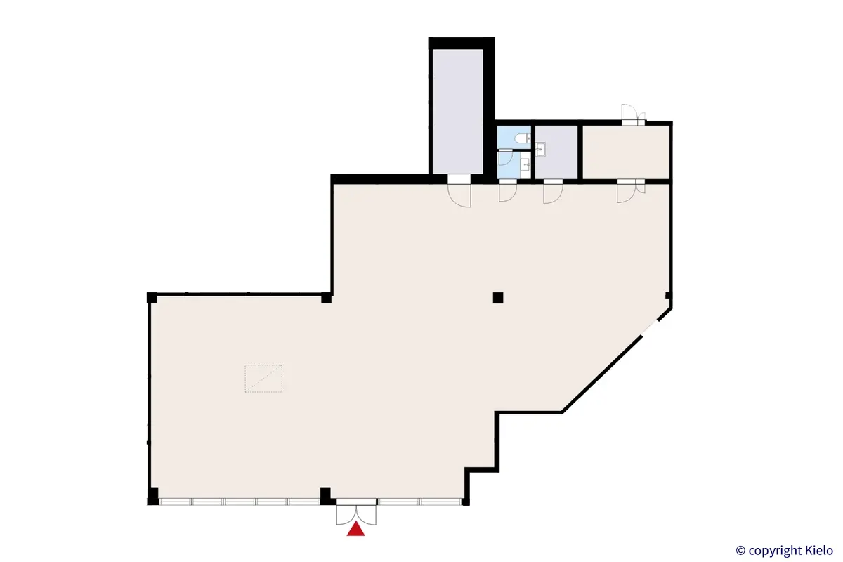 Kauppakaari katutason 227 m2 toimitilan pohjakuva