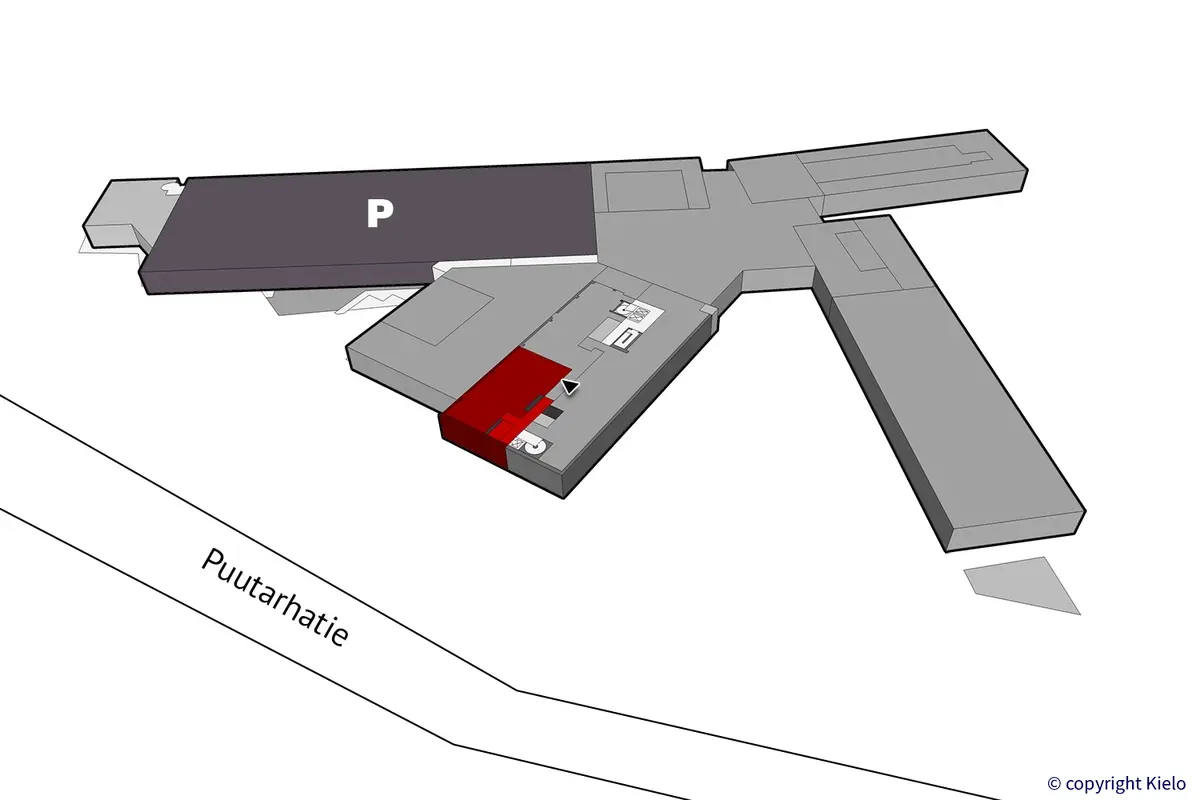 Kuopion Portti C1 toisen kerroksen 235 m2 toimitilan sijaintikuva