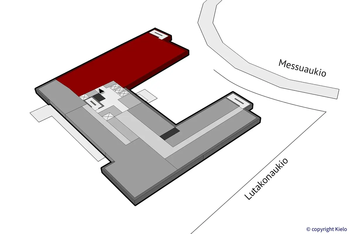 Jyväskylän Lutakonaukio 7, 2. kerroksen 569 m2 toimitilan sijaintikuva.