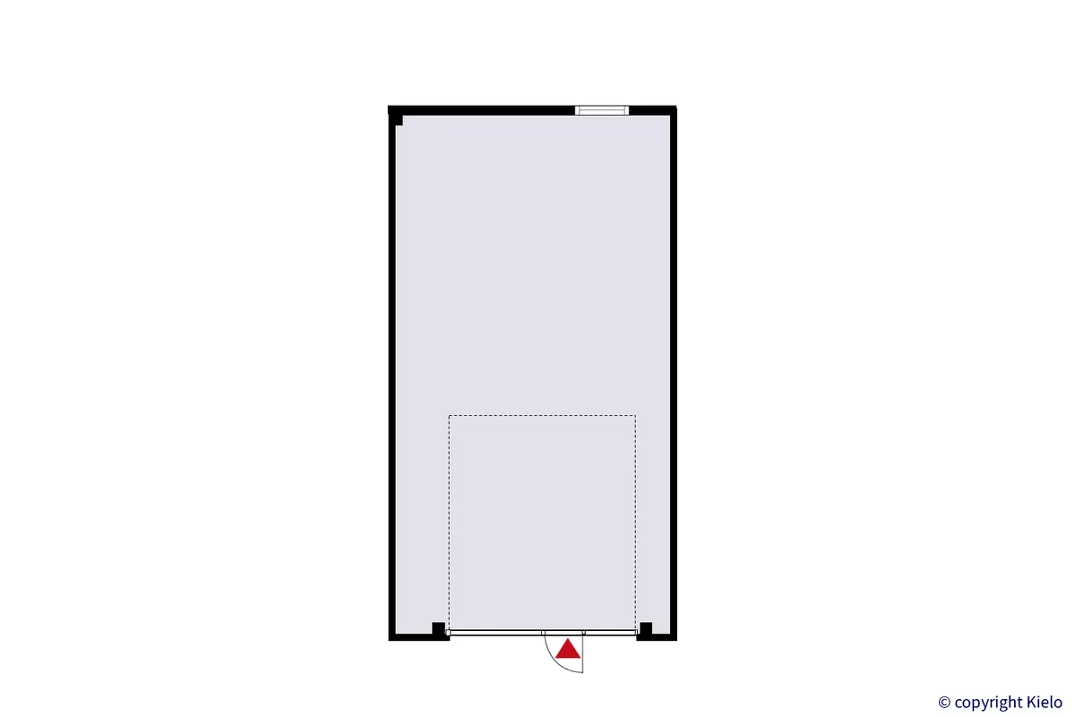 Purokatu 2, Raisio, katutason 66 m2 varaston pohjakuva.