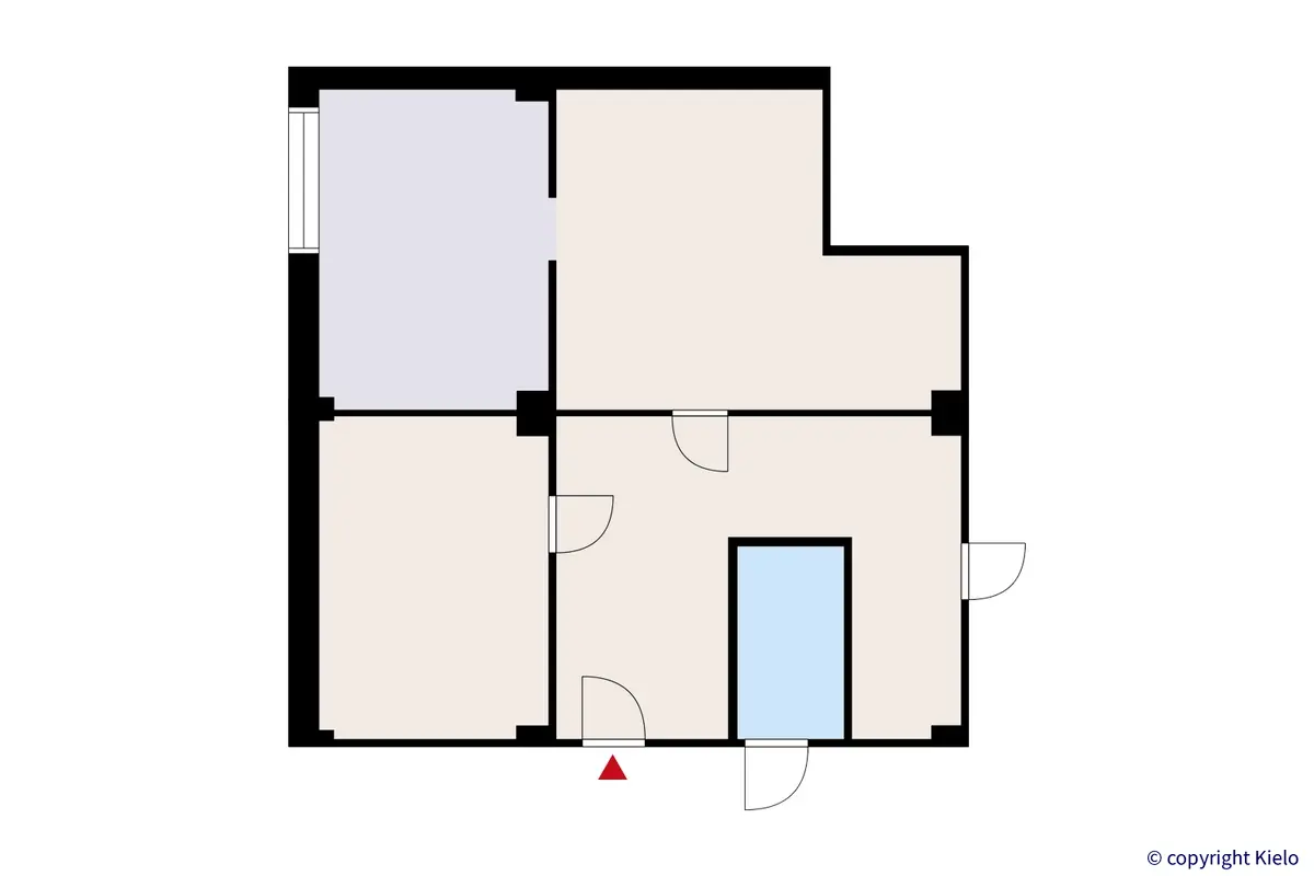 Artturinkatu 2, Turku, katutason 75 m2 toimitilan pohjakuva.