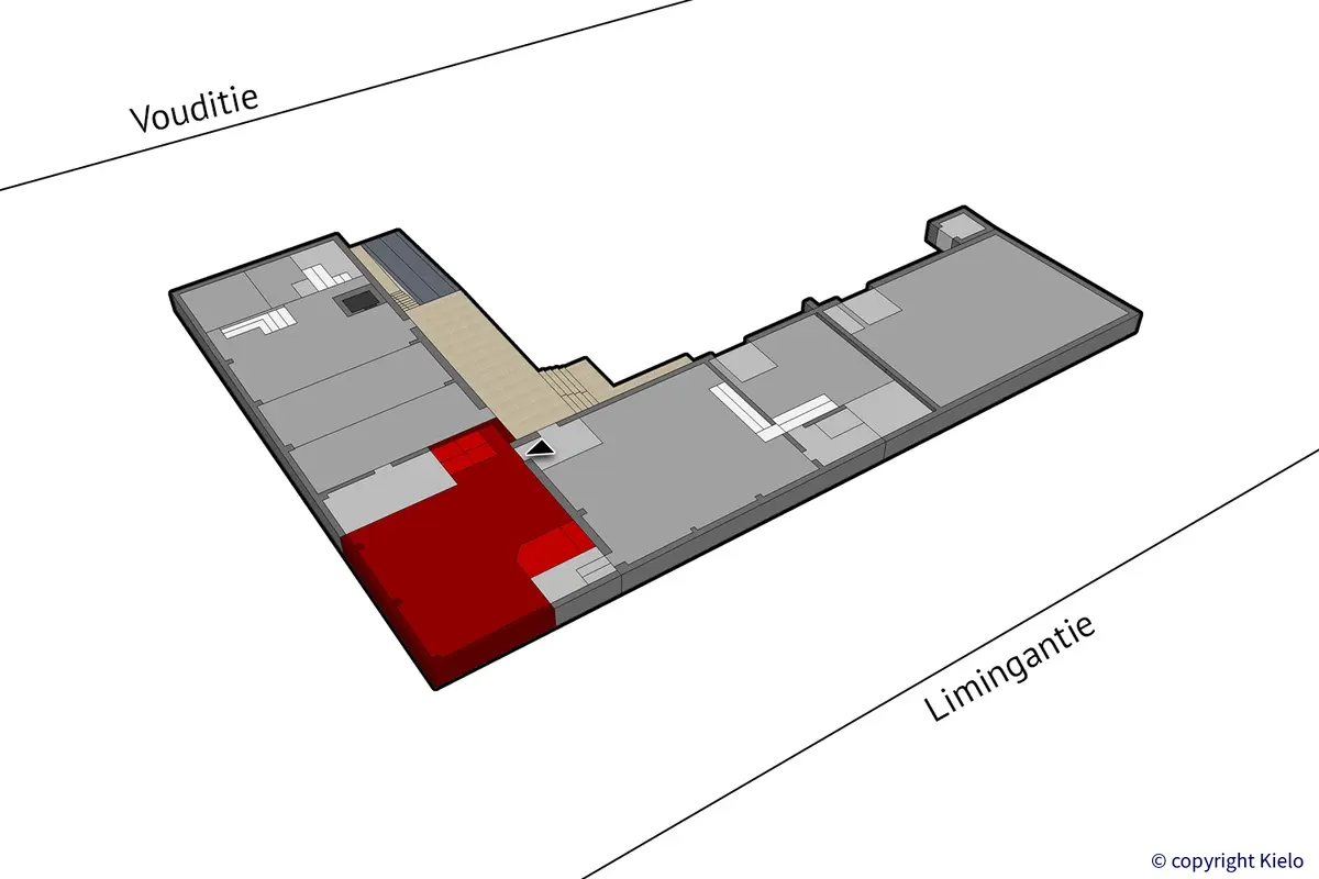 Oulun Voudintie 2, katutason 118 m2 toimitilan sijaintikuva.