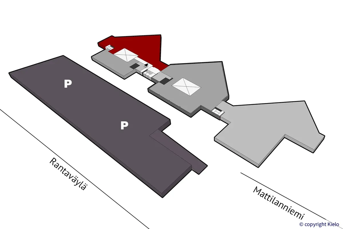 Jyväskylän Mattilanniemi 8, 3. kerroksen 945 m2 toimitilan sijaintikuva.