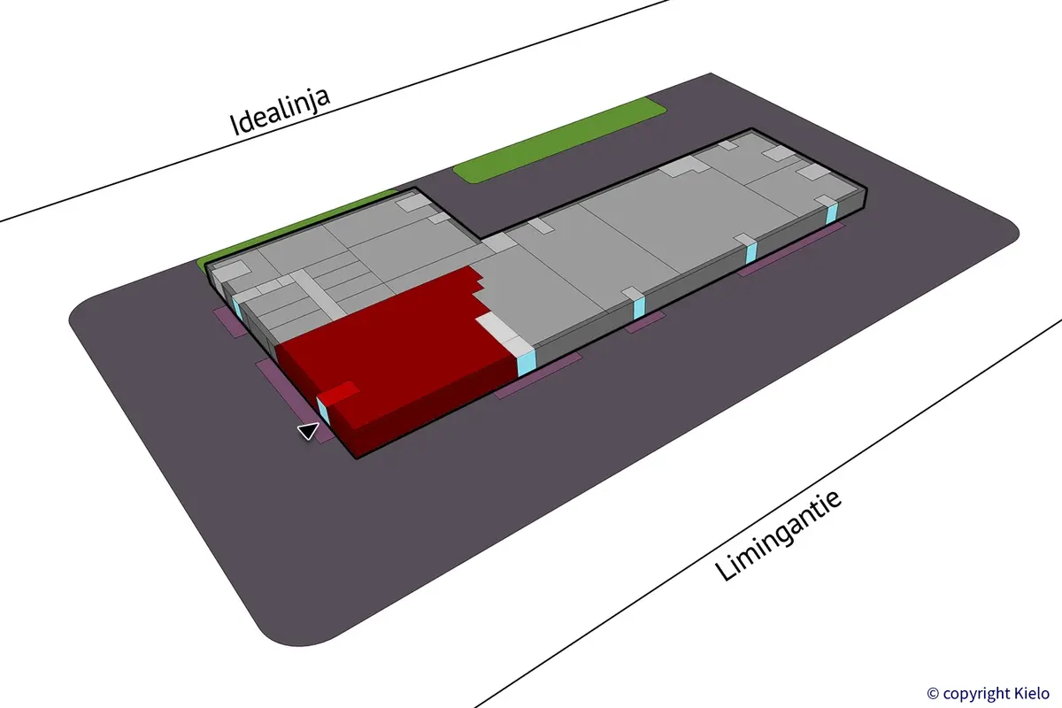 Oulun Idealinja 13, katutason 358,5 m2 toimitilan sijaintikuva.