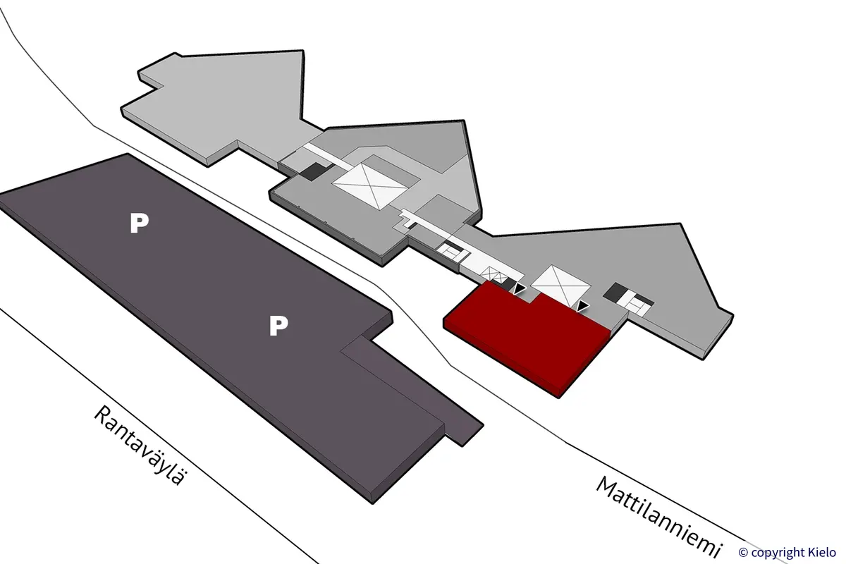 Jyväskylän Mattilanniemi 8, 5. kerroksen 357 m2 toimitilan sijaintikuva.