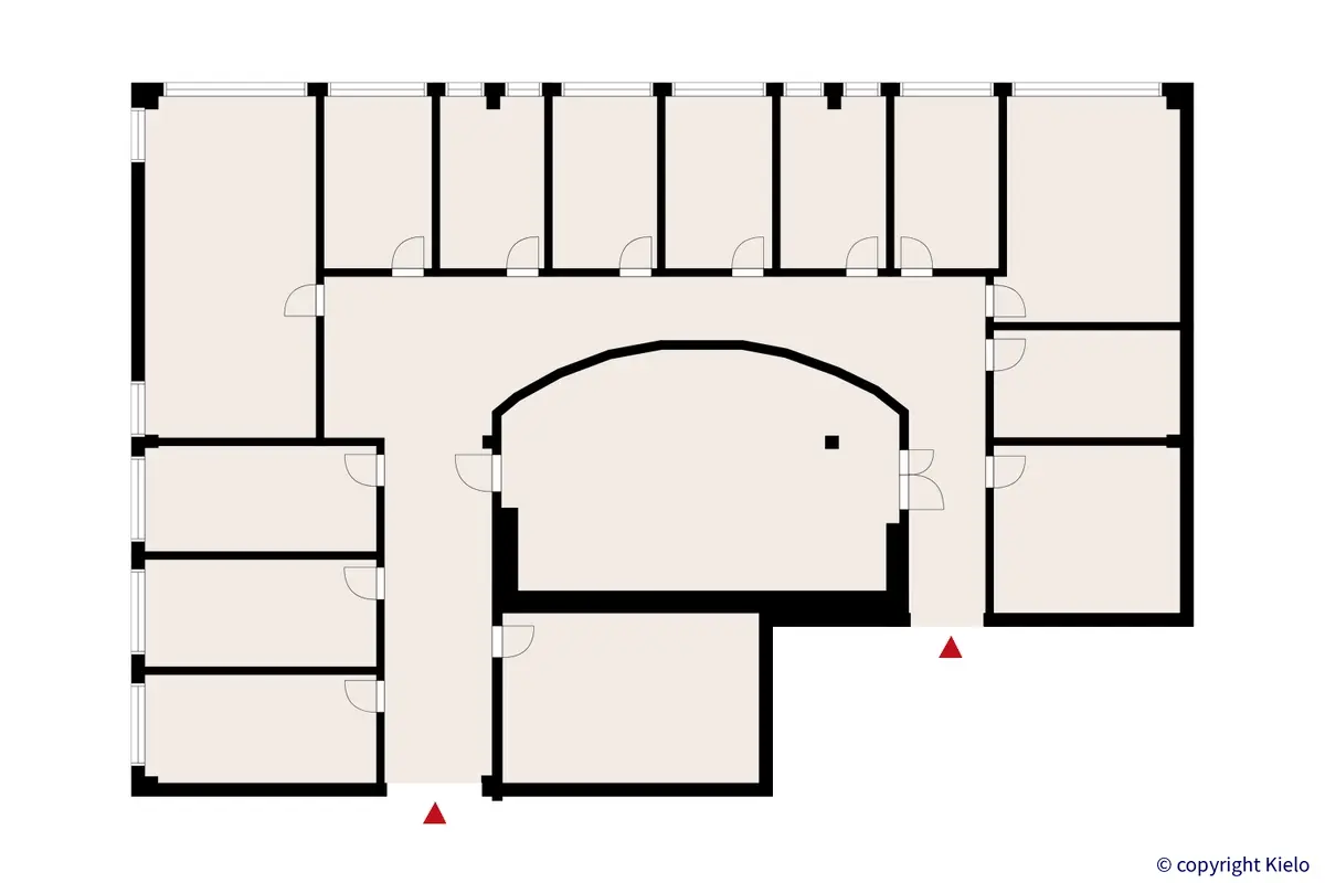 Mattilanniemi 8, Jyväskylä, 5. kerroksen 357 m2 toimitilan pohjakuva.