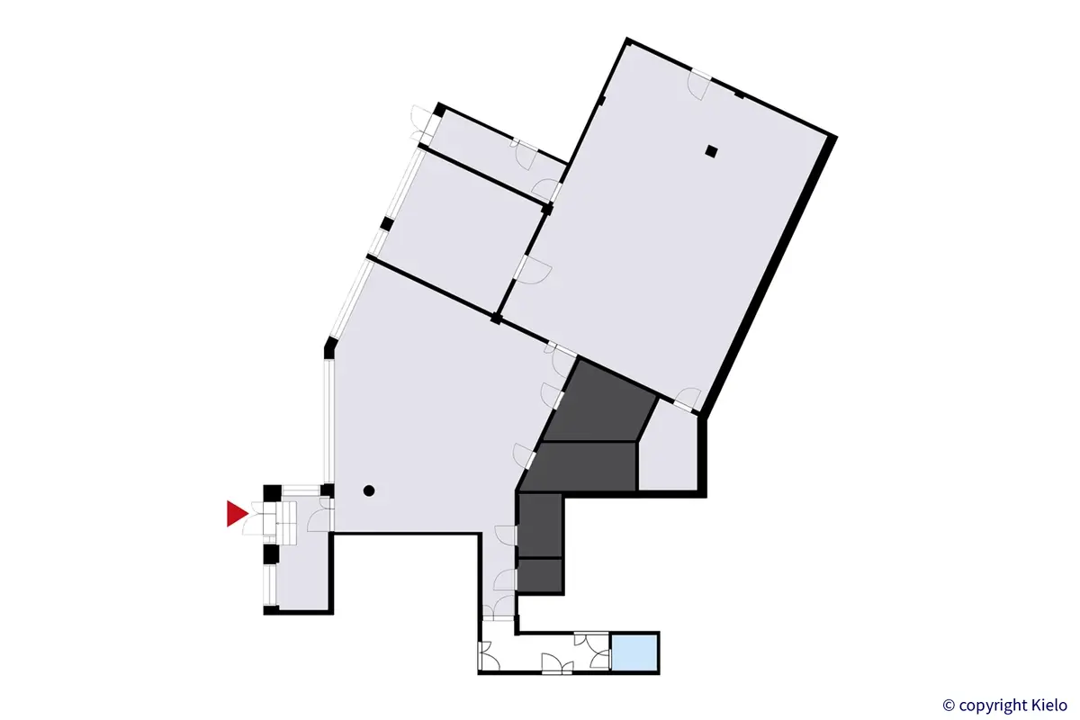 Hyrylänkatu 8, Tuusula, kellarikerroksen 267,5 m2 toimitilan pohjakuva.
