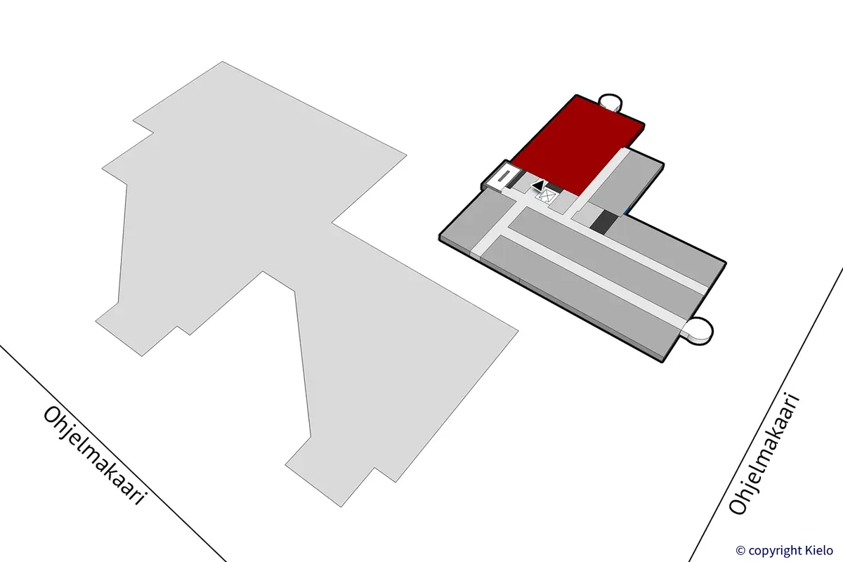 Jyväskylän Ohjelmakaari 2 toisen kerroksen 220 m² toimitilan sijaintikuva