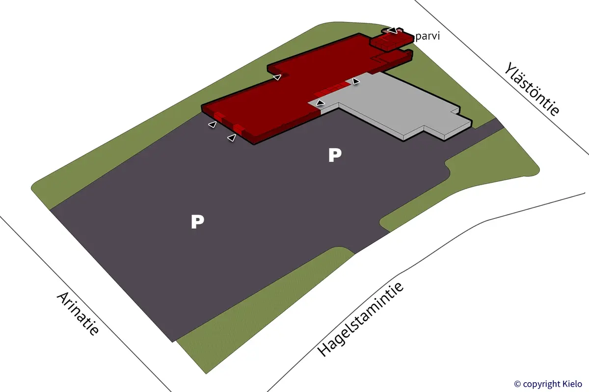 Vantaan Hagelstamintie 32, 1–2. kerroksen 1567 m² toimitilakokonaisuuden sijaintikuva