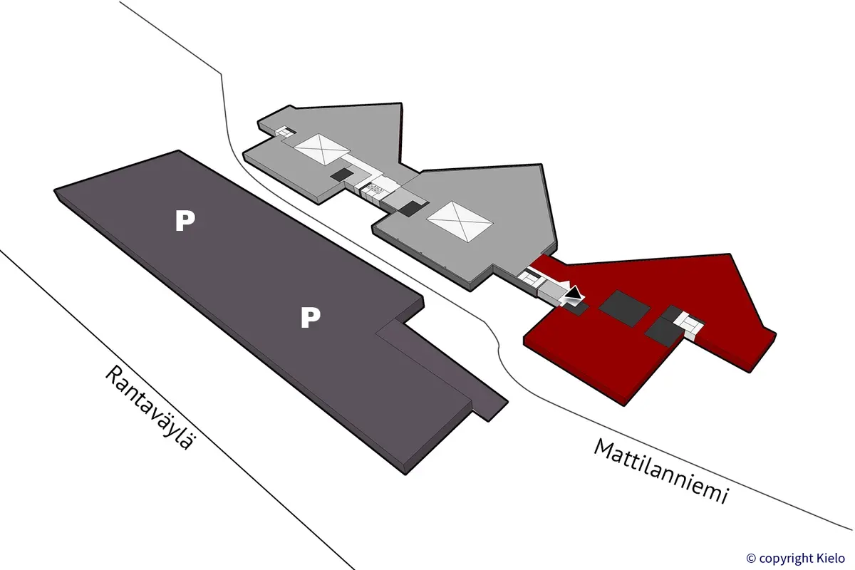 Jyväskylän Mattilanniemi 6, 3. kerroksen 1162,5 m2 toimitilan sijaintikuva.