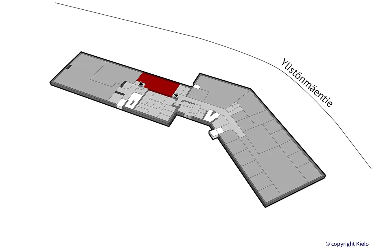 Jyväskylän Ylistönmäentie 31, 1. kerroksen 54 m2 toimitilan sijaintikuva.