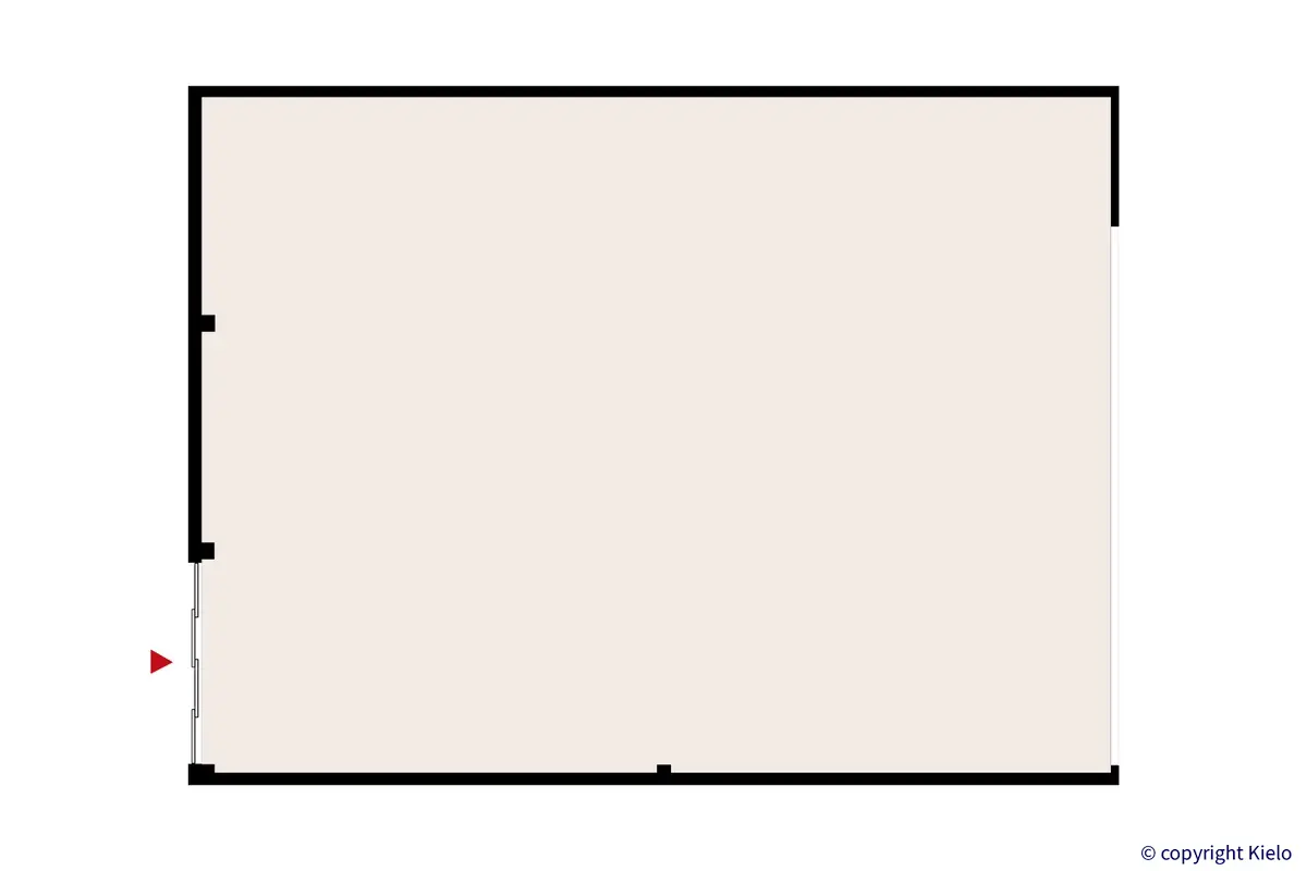 Yrittäjänkulma 5, Tampere, 1. kerroksen 639 m2 toimitilan pohjakuva.