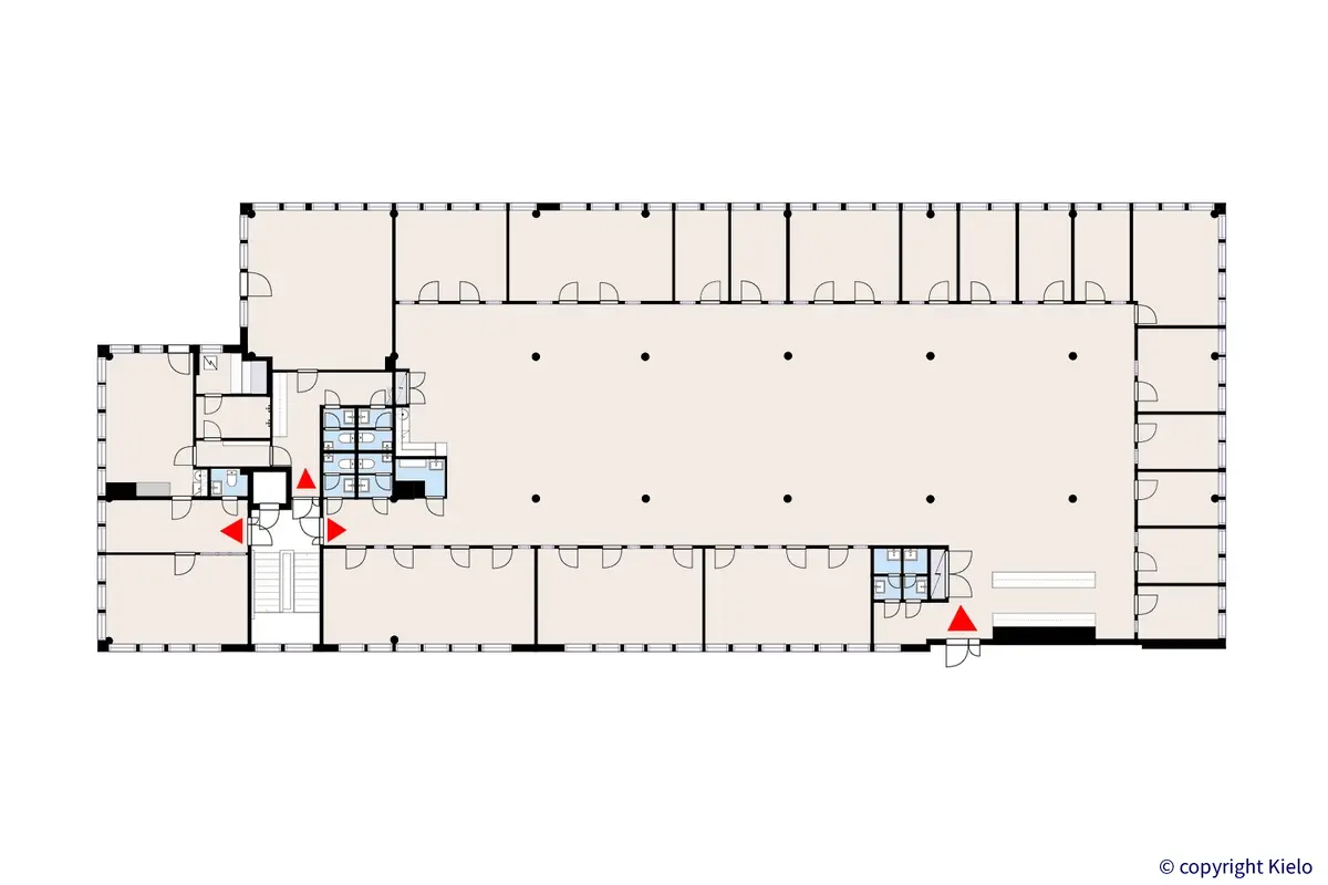Jyväskylän Ylistönmäentie 24, 2. kerroksen 791m2 toimitilan pohjakuva