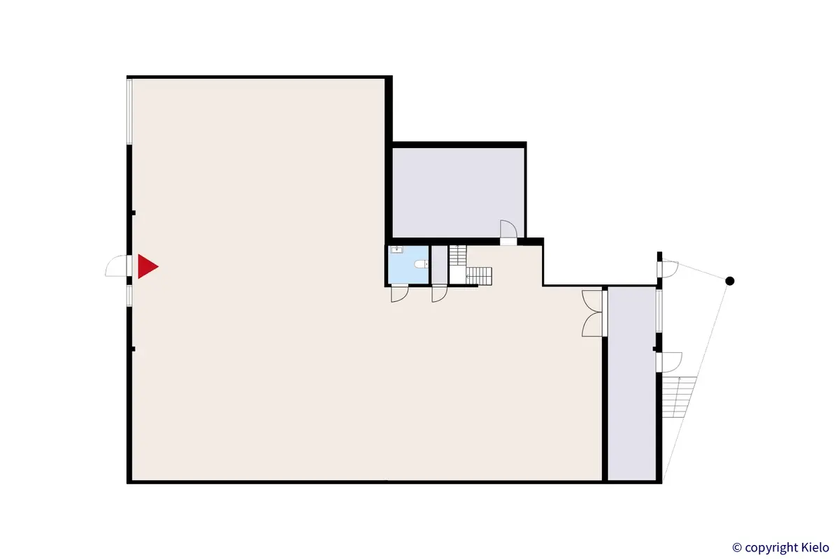 Seinäjoen Päivölänkatu 2 katutason 484,5 m2 toimitilan pohjakuva