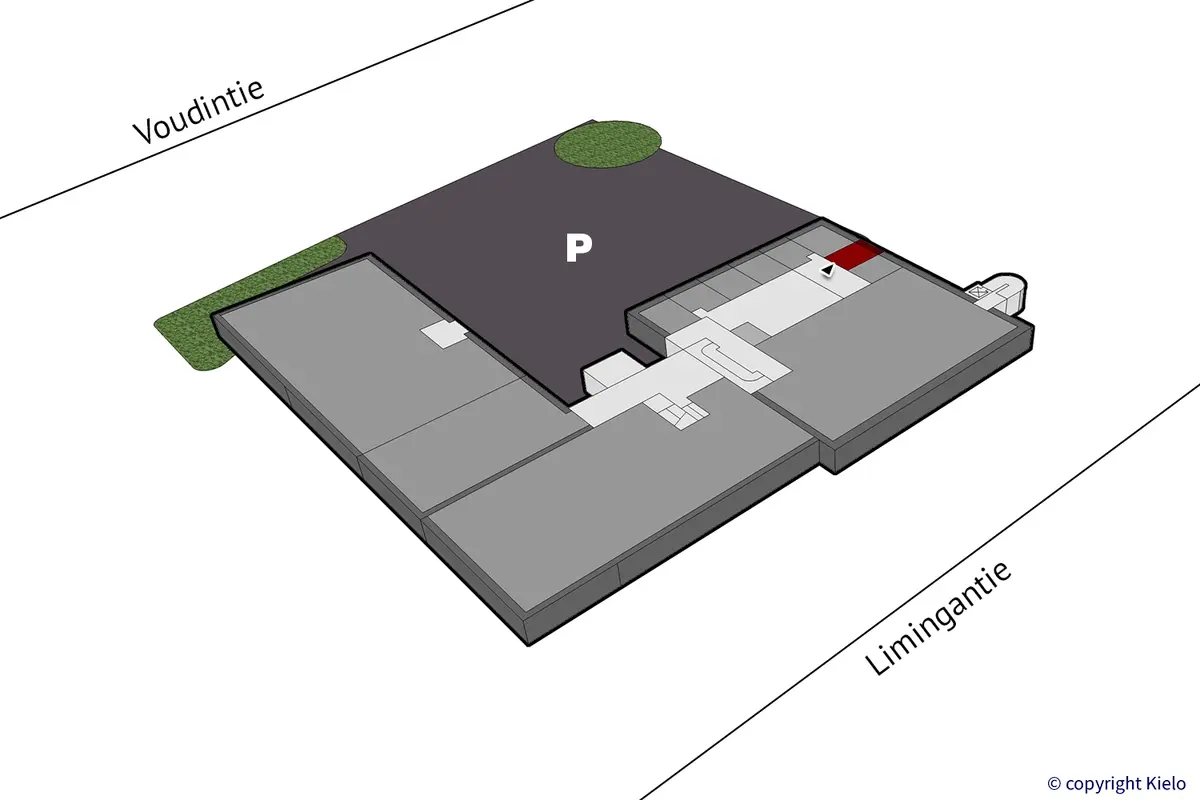 Oulun Voudintie 4 ensimmäisen kerroksen 7,5 m² pientoimiston T7 sijaintikuva
