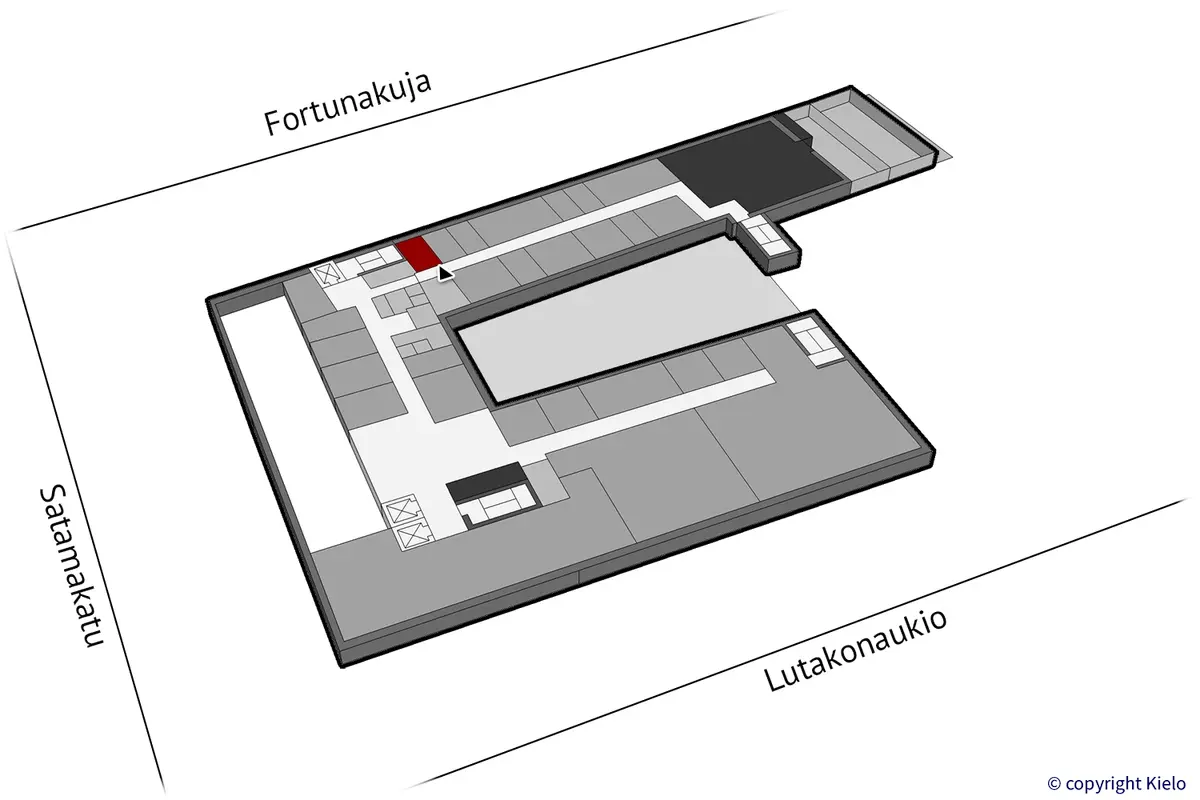 Innova 4 toimitilakiinteistön 2. kerroksen 12 m2 toimitilan sijaintikuva.