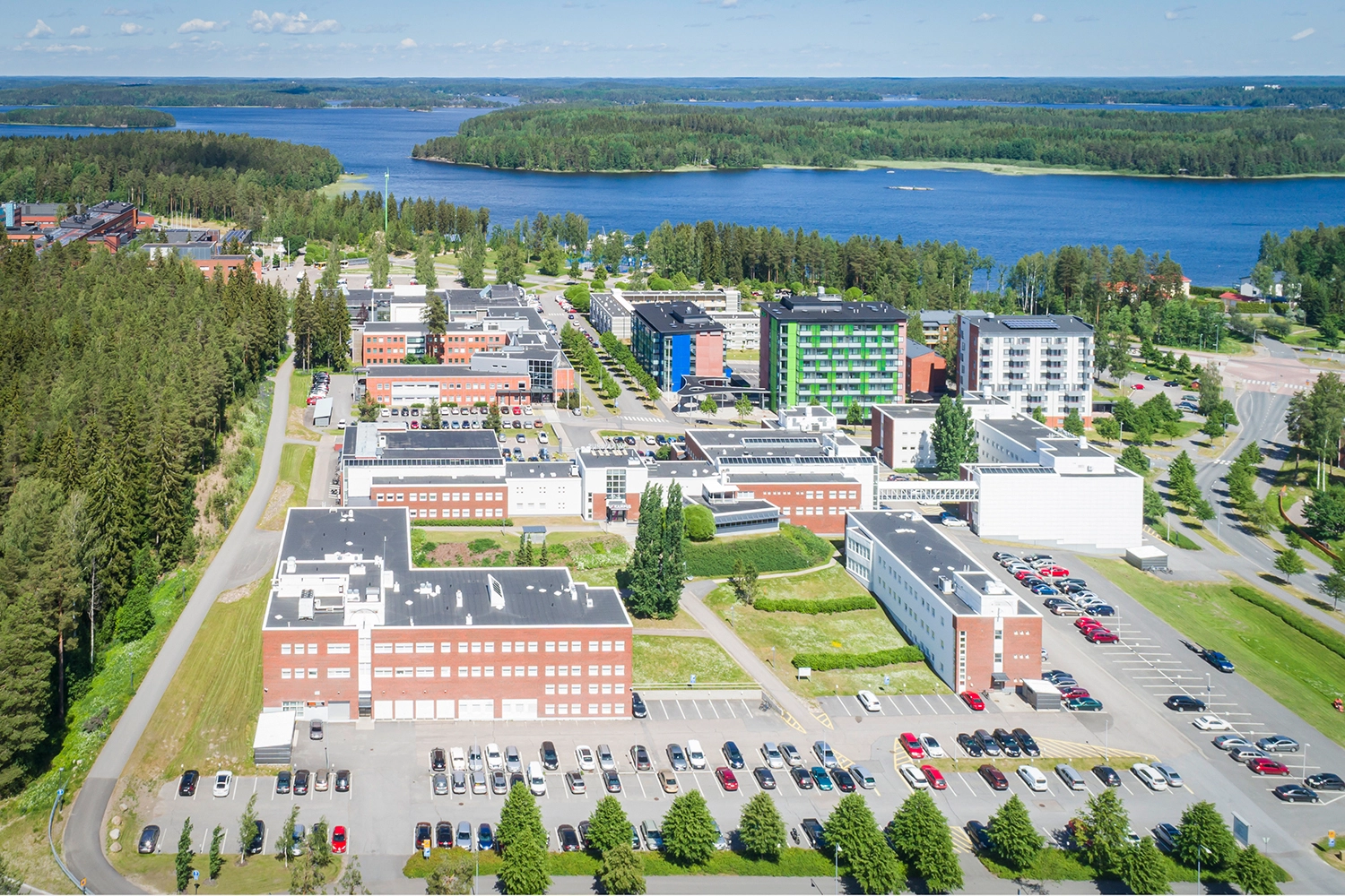 Lappeenrannan Laserkatu 6 ilmakuvassa.